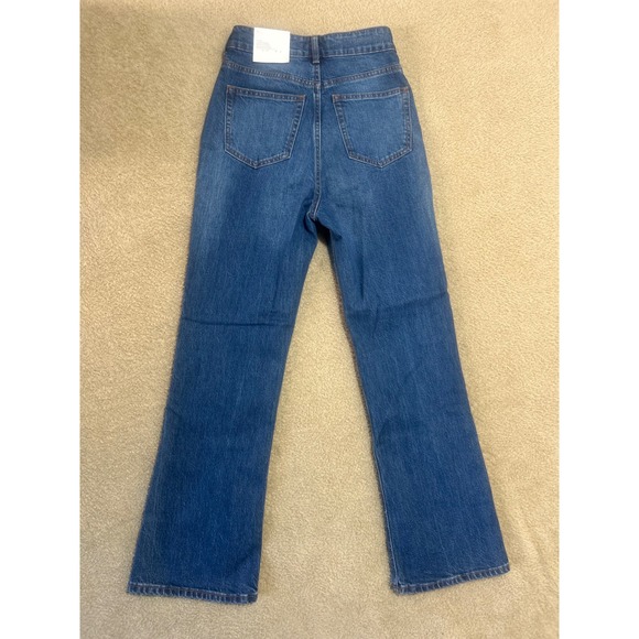H&M High Waisted Flare‎ Jeans Blue Denim Women's Size 2 - Picture 7 of 8